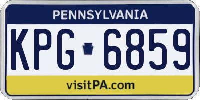 PA license plate KPG6859