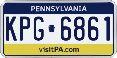 PA license plate KPG6861