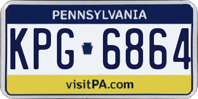 PA license plate KPG6864