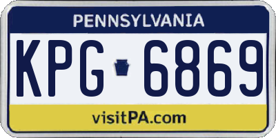 PA license plate KPG6869