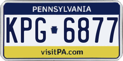 PA license plate KPG6877