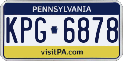 PA license plate KPG6878