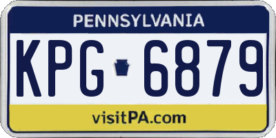 PA license plate KPG6879