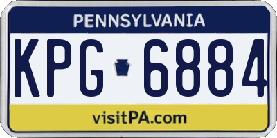 PA license plate KPG6884