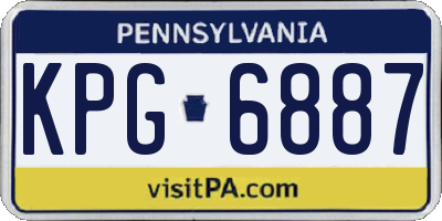 PA license plate KPG6887