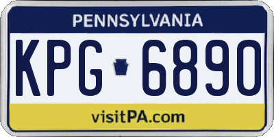 PA license plate KPG6890