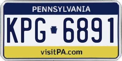 PA license plate KPG6891