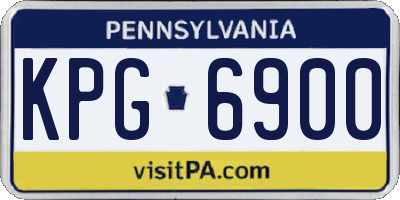 PA license plate KPG6900