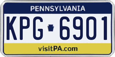 PA license plate KPG6901