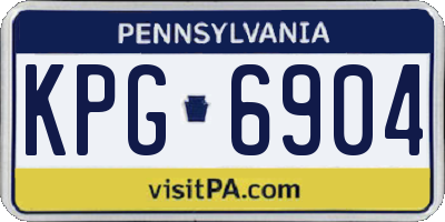 PA license plate KPG6904