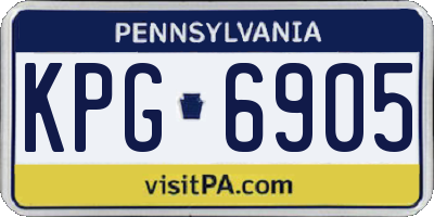 PA license plate KPG6905