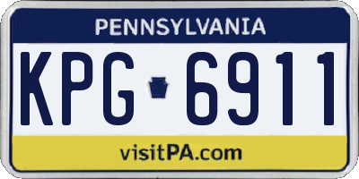 PA license plate KPG6911
