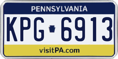 PA license plate KPG6913
