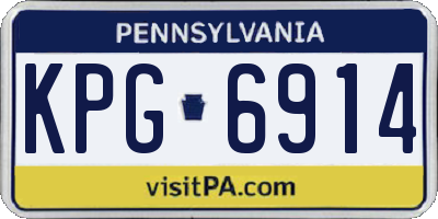 PA license plate KPG6914