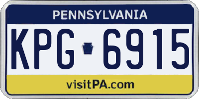 PA license plate KPG6915