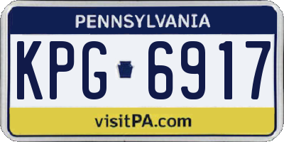 PA license plate KPG6917
