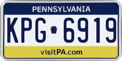 PA license plate KPG6919