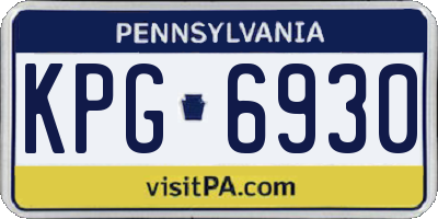 PA license plate KPG6930