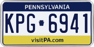 PA license plate KPG6941