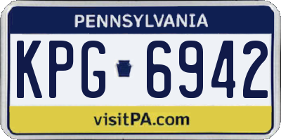 PA license plate KPG6942