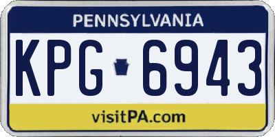 PA license plate KPG6943