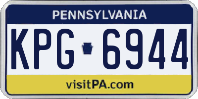 PA license plate KPG6944