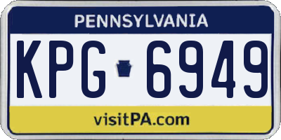 PA license plate KPG6949