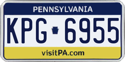 PA license plate KPG6955