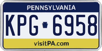 PA license plate KPG6958