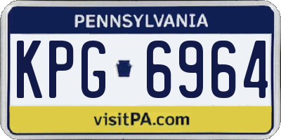 PA license plate KPG6964