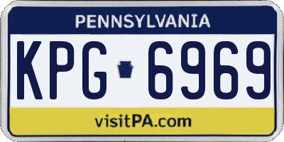 PA license plate KPG6969