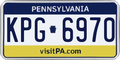 PA license plate KPG6970