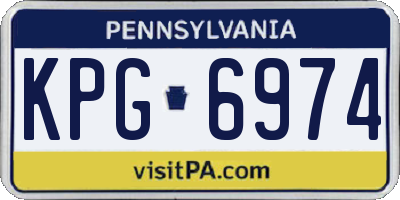 PA license plate KPG6974