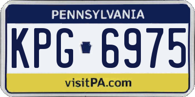 PA license plate KPG6975