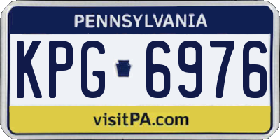PA license plate KPG6976