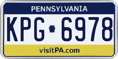 PA license plate KPG6978