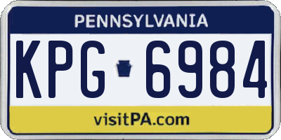 PA license plate KPG6984