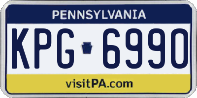 PA license plate KPG6990