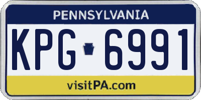 PA license plate KPG6991