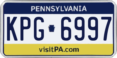 PA license plate KPG6997