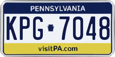 PA license plate KPG7048