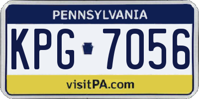 PA license plate KPG7056