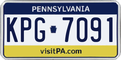 PA license plate KPG7091
