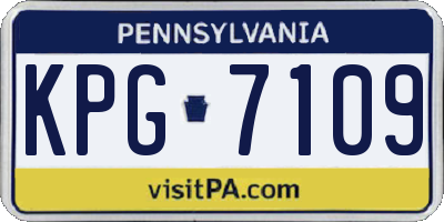 PA license plate KPG7109