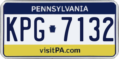 PA license plate KPG7132