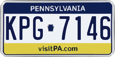 PA license plate KPG7146