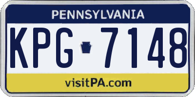 PA license plate KPG7148