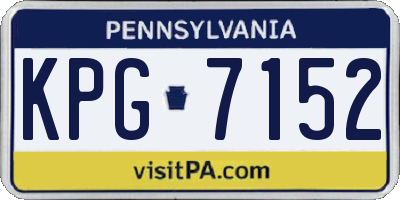 PA license plate KPG7152