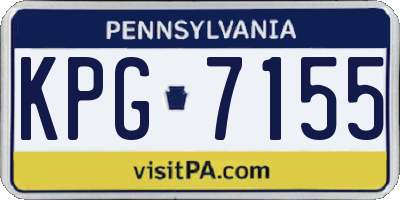 PA license plate KPG7155
