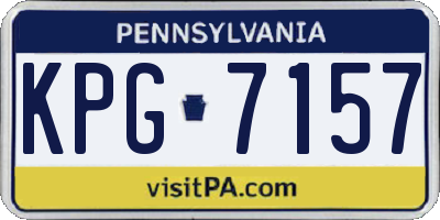 PA license plate KPG7157